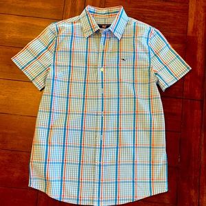 NWOT Vineyard Vines Boys’ Cotton Short-Sleeve Botton Down Shirt. Size M (12-14)